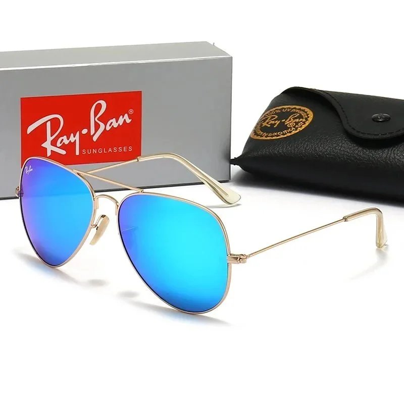 3026# Gold Frame Ice Blue Lenses