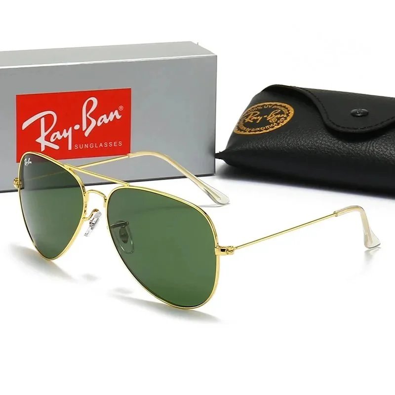 3026# Gold Frame Dark Green Lenses