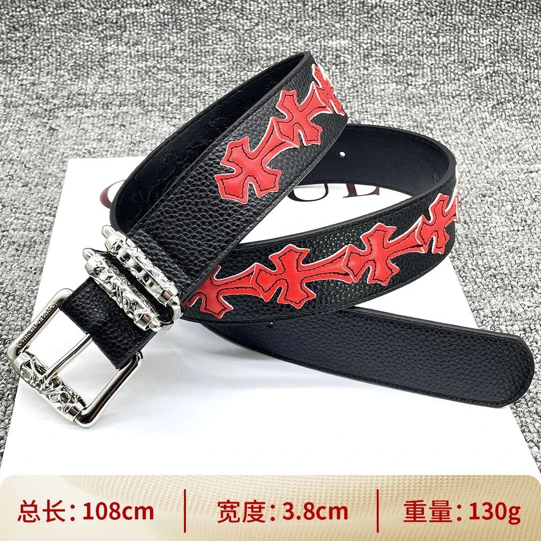 【15个红色十字108cm】十字架腰带