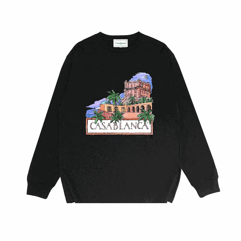 Casablanca Black Long Sleeve T-Shirt