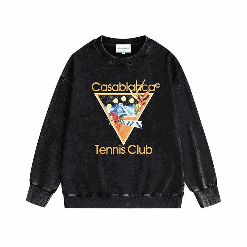 Casablanca Black Tennis Club Sweatshirt