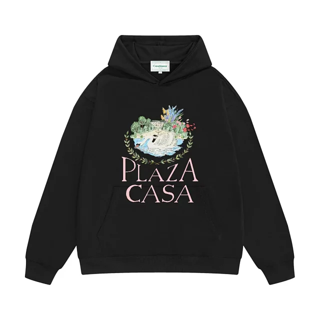 Casablanca Hoodies & Sweatshirts Graphic-print pullover hoodie with kangaroo pocket product detail image 11