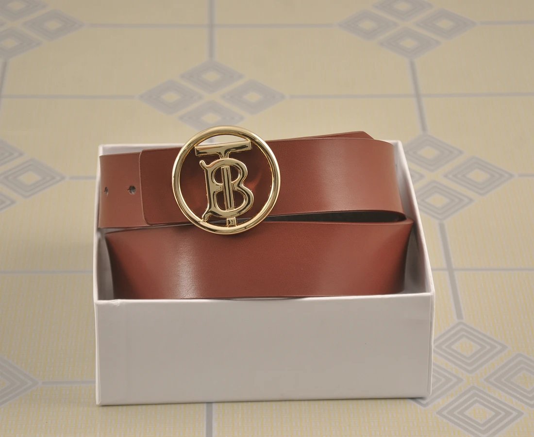 Burberry Belts Engraved monogram buckle — 32