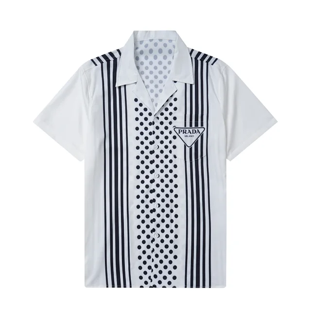 Prada Shirts Short-Sleeve Printed Button-Up Shirt product detail image 8