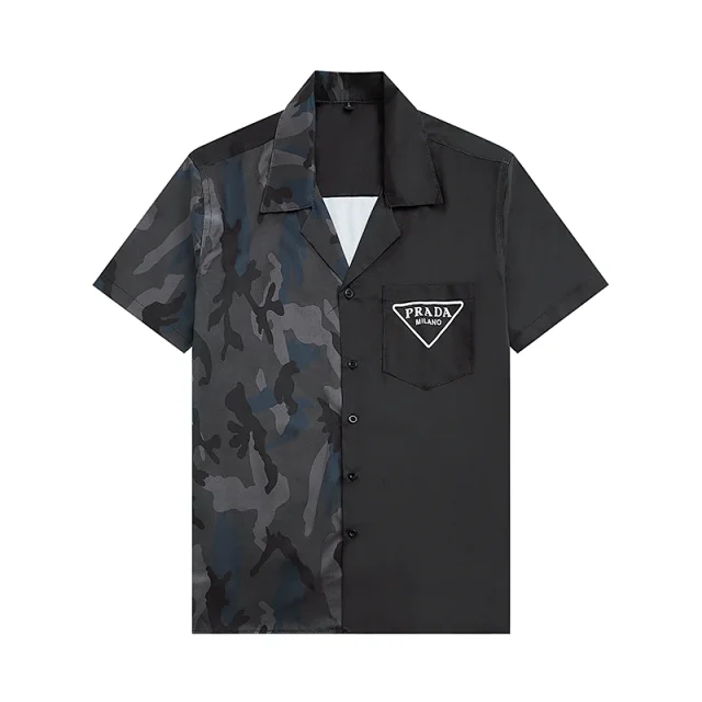 Prada Shirts Short-Sleeve Printed Button-Up Shirt product detail image 7
