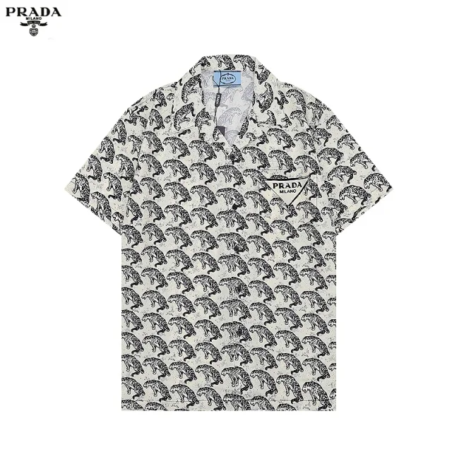 Prada Shirts Short-Sleeve Printed Button-Up Shirt product detail image 3