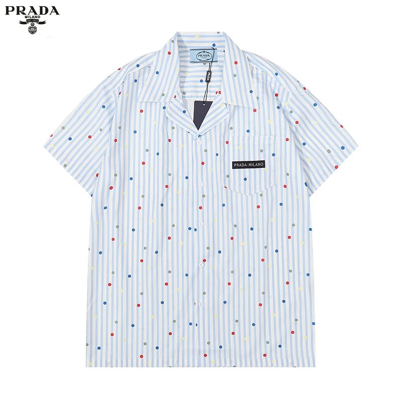 Prada Shirts Short-Sleeve Printed Button-Up Shirt image 12