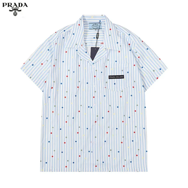 Prada Shirts Short-Sleeve Printed Button-Up Shirt product detail image 12