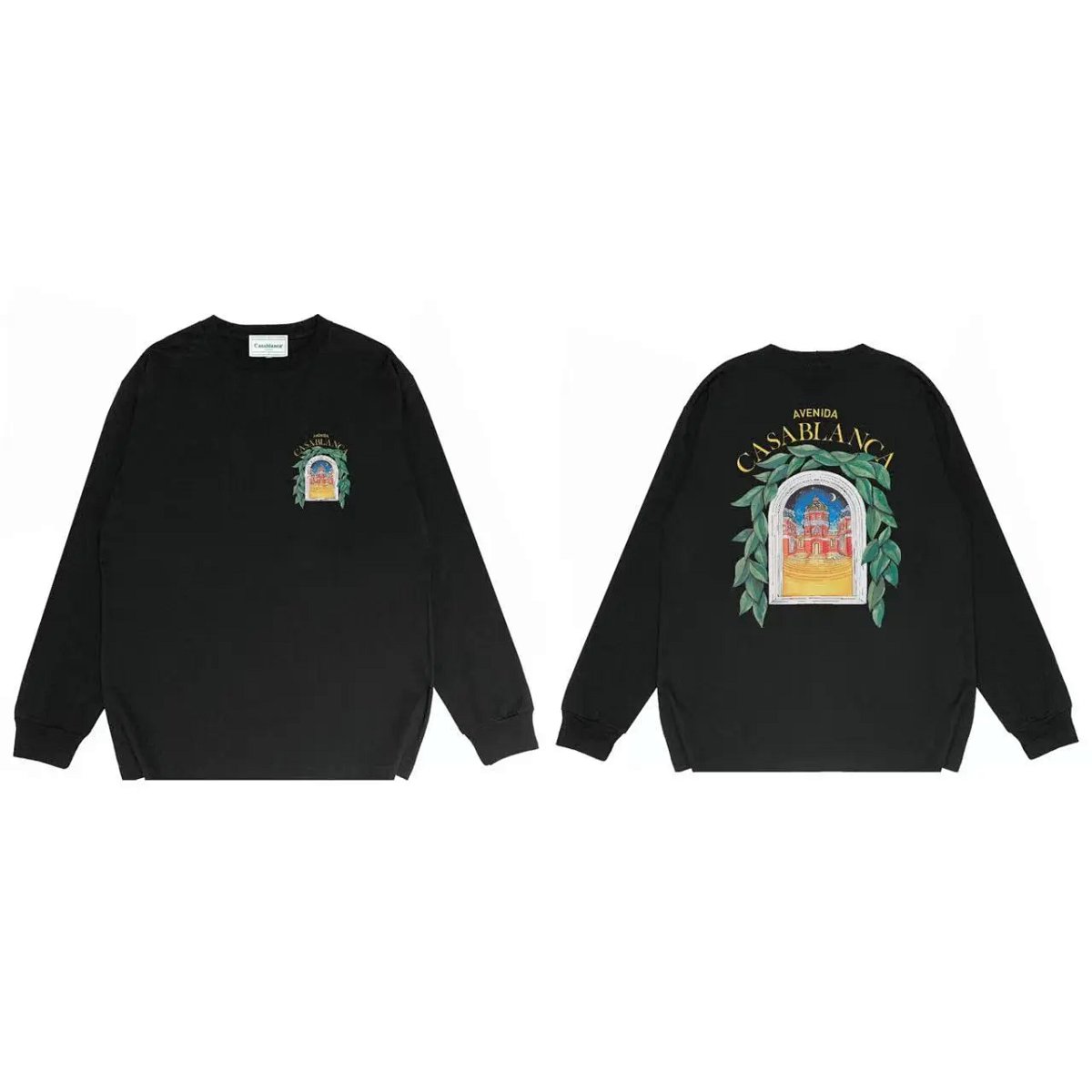 Casablanca Archway Gradient Graphic Long-Sleeve Sweatshirt Gray Sweater product detail 15 in Litbuy spreadsheet finds