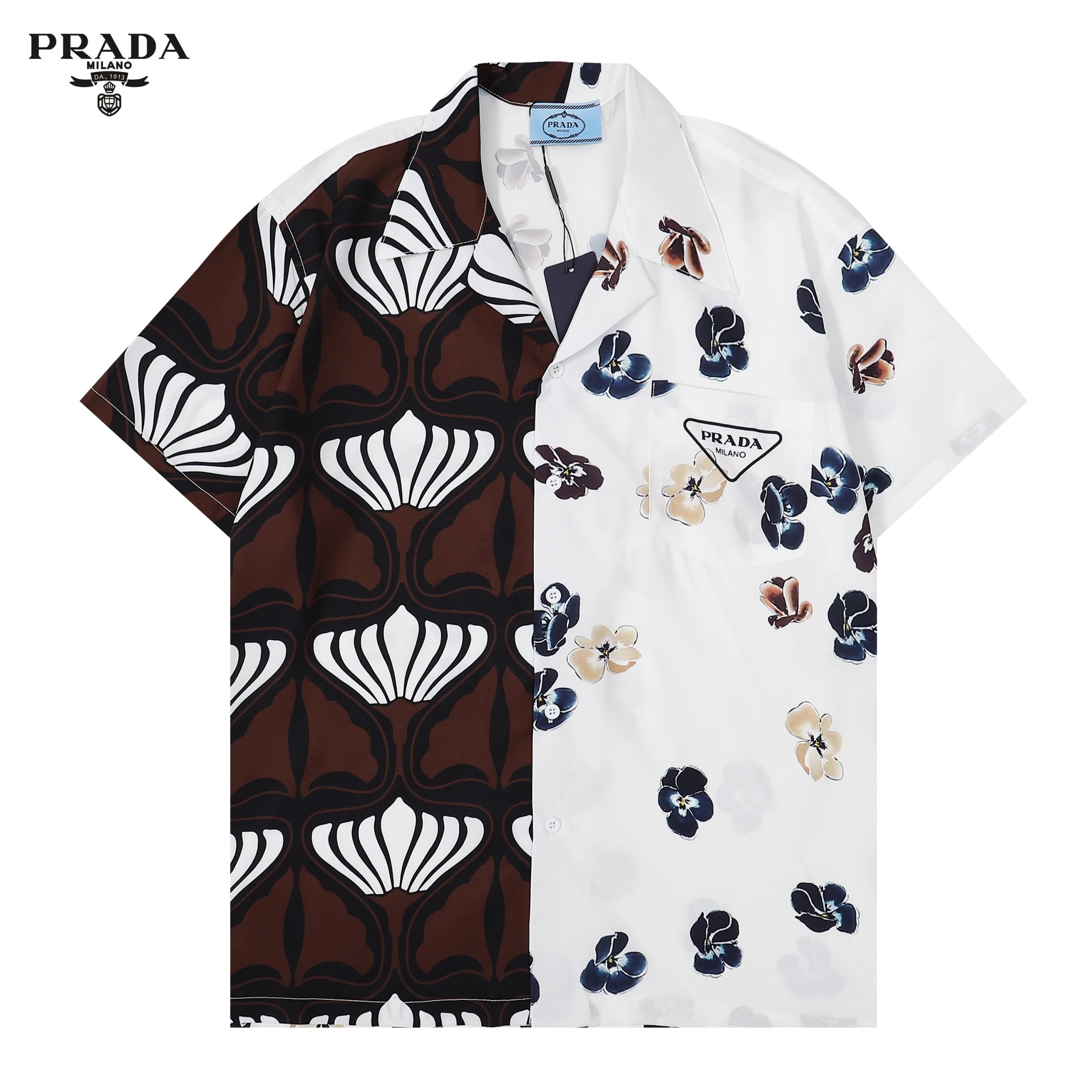 Prada Shirts Short-Sleeve Printed Button-Up Shirt image 13