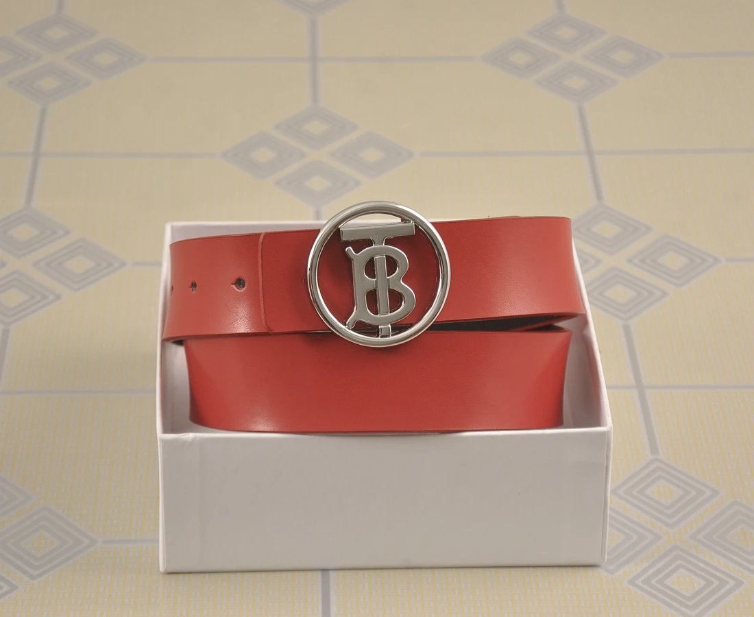 Burberry Belts Engraved monogram buckle — 30