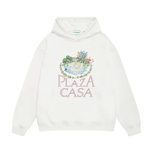 Casablanca Hoodies & Sweatshirts Graphic-print pullover hoodie with kangaroo pocket product detail image 12