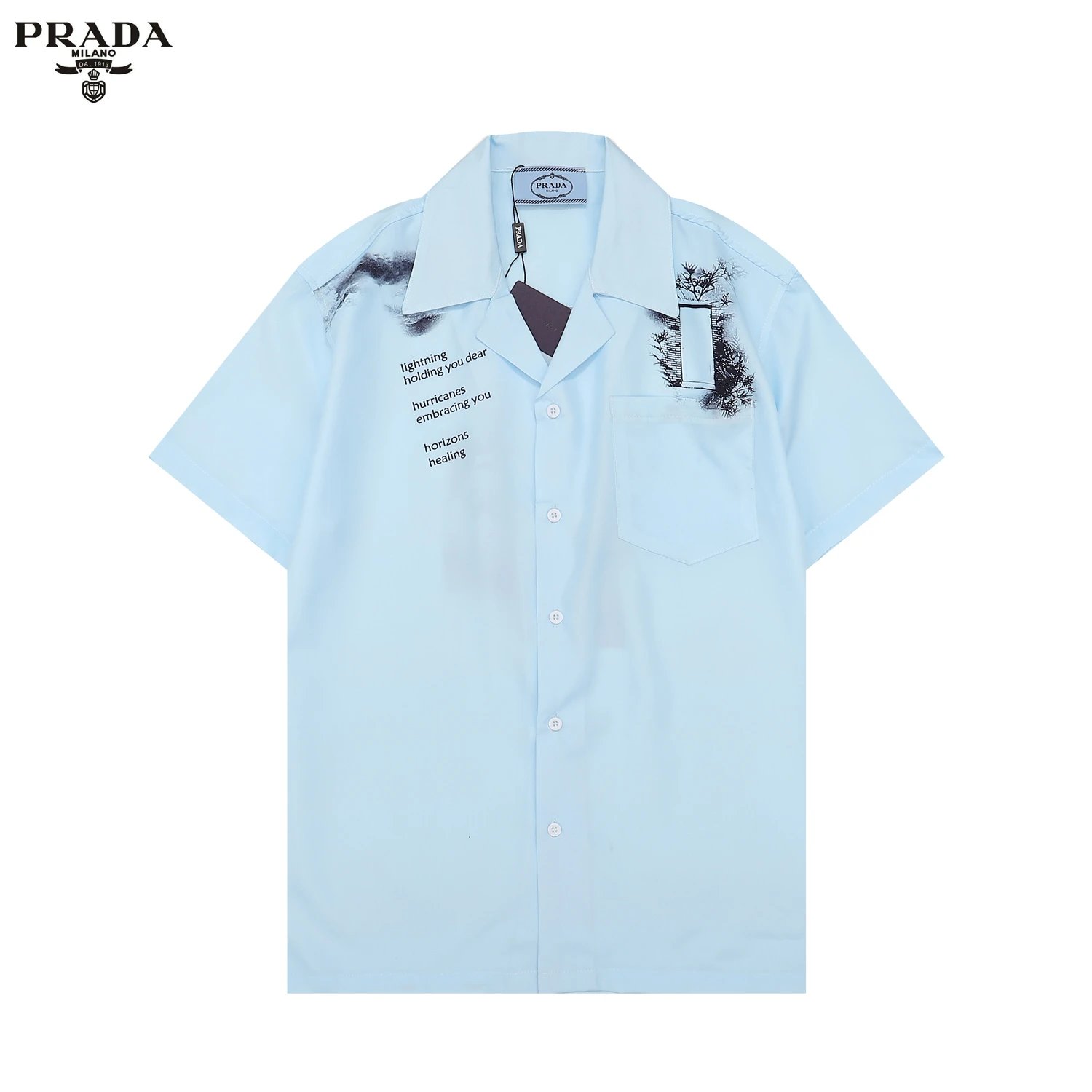 Prada Shirts Short-Sleeve Printed Button-Up Shirt image 6