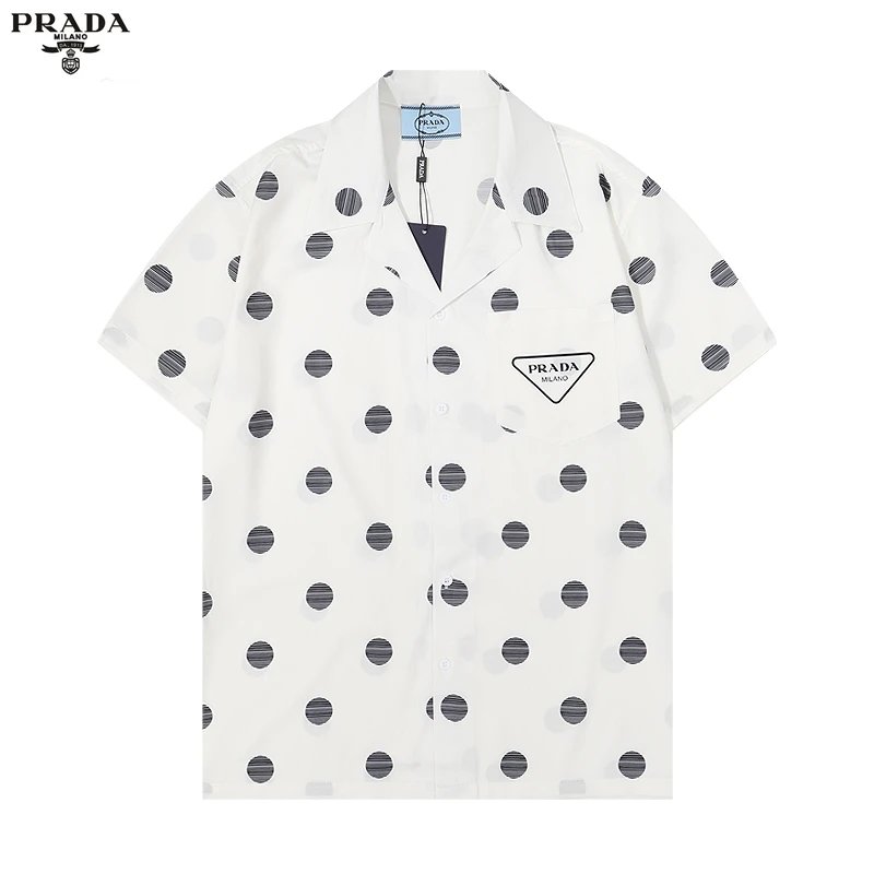 Prada Shirts Short-Sleeve Printed Button-Up Shirt image 14