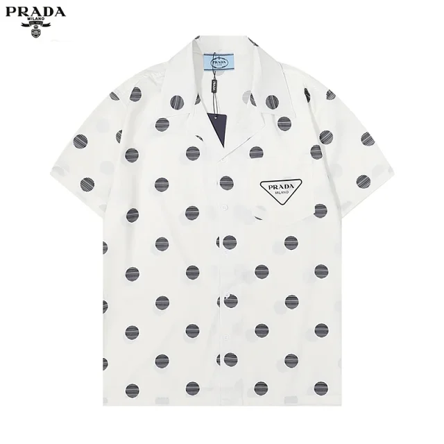 Prada Shirts Short-Sleeve Printed Button-Up Shirt product detail image 14