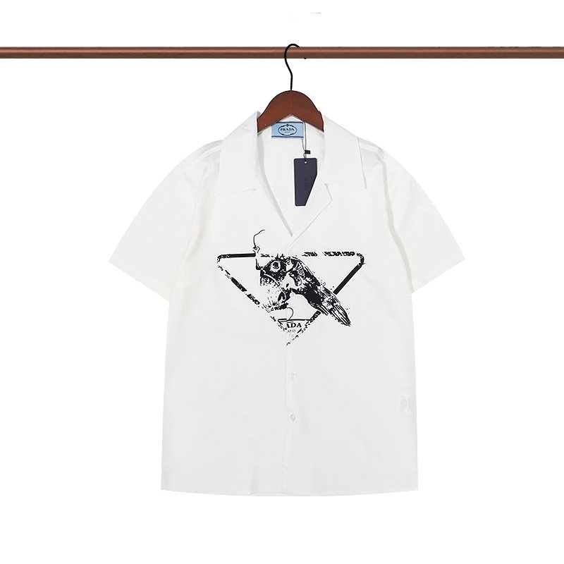 Prada Shirts Short-Sleeve Printed Button-Up Shirt — 3