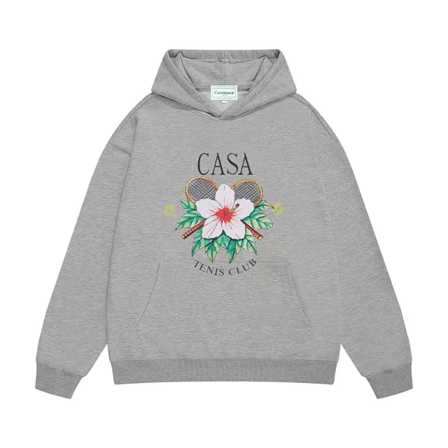Casablanca Hoodies & Sweatshirts Graphic-print pullover hoodie with kangaroo pocket product detail image 13