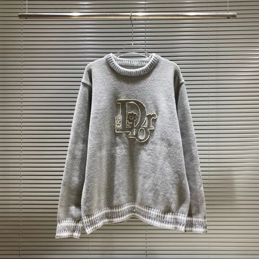 Design Striped Knit Sweater Black - 10
