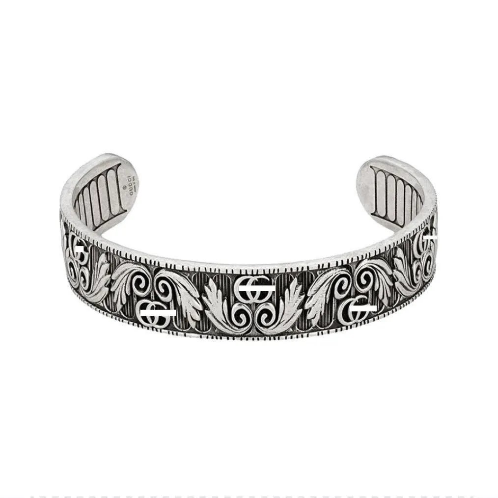 Gucci GG Marmont Silver-Plated Engraved Bangle Bracelet - 13