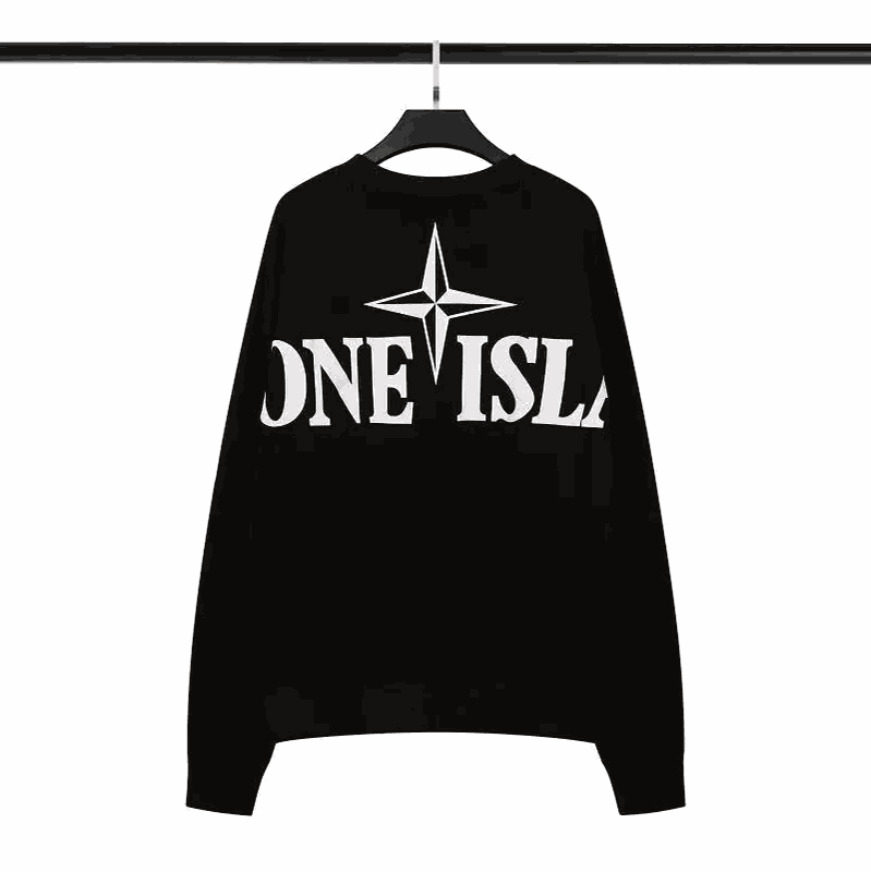 Stone Island Black Long Sleeve Sweater