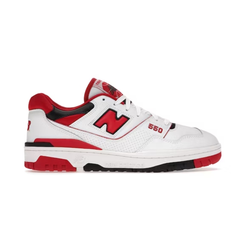 New Balance 550 Low-Top Sneakers - White/Red/Black - 3021024