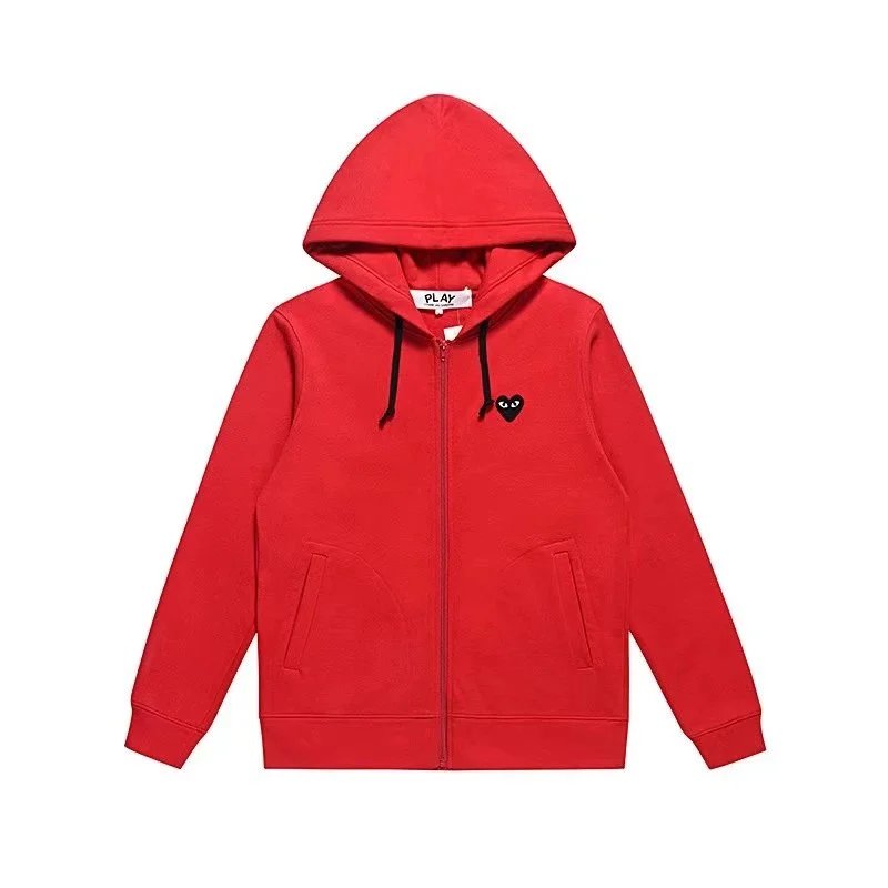 Red and black zipper