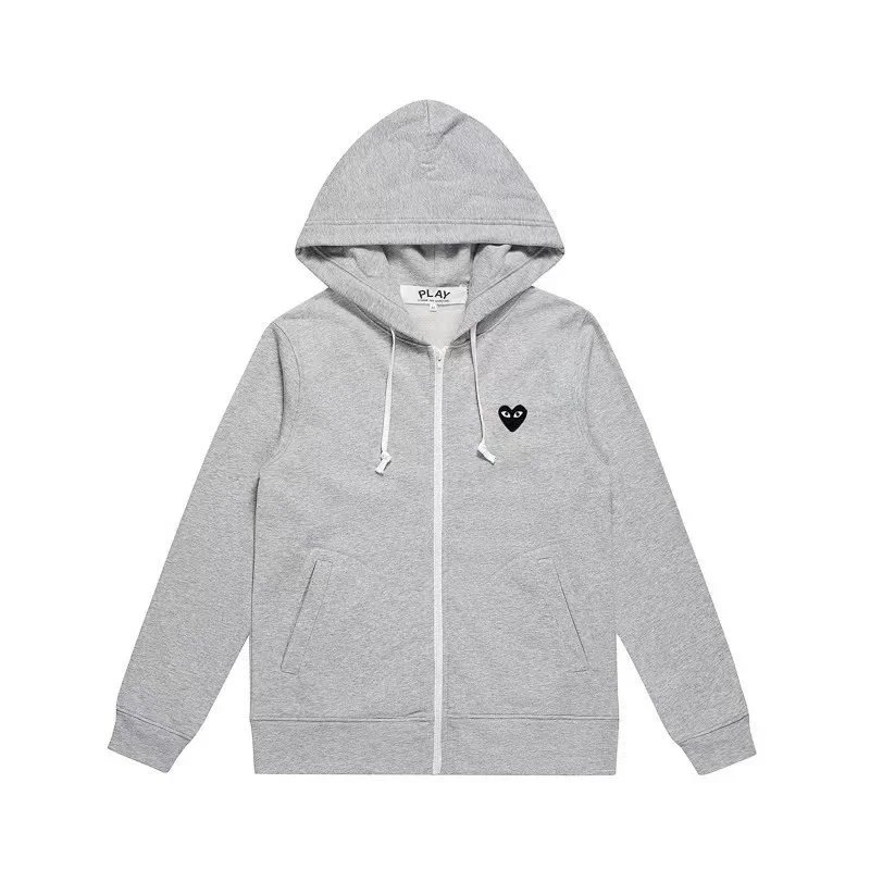 Gray and black zipper