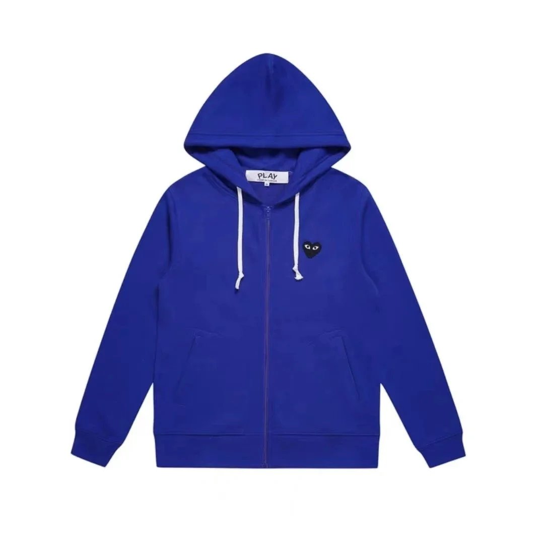 Blue and black zipper