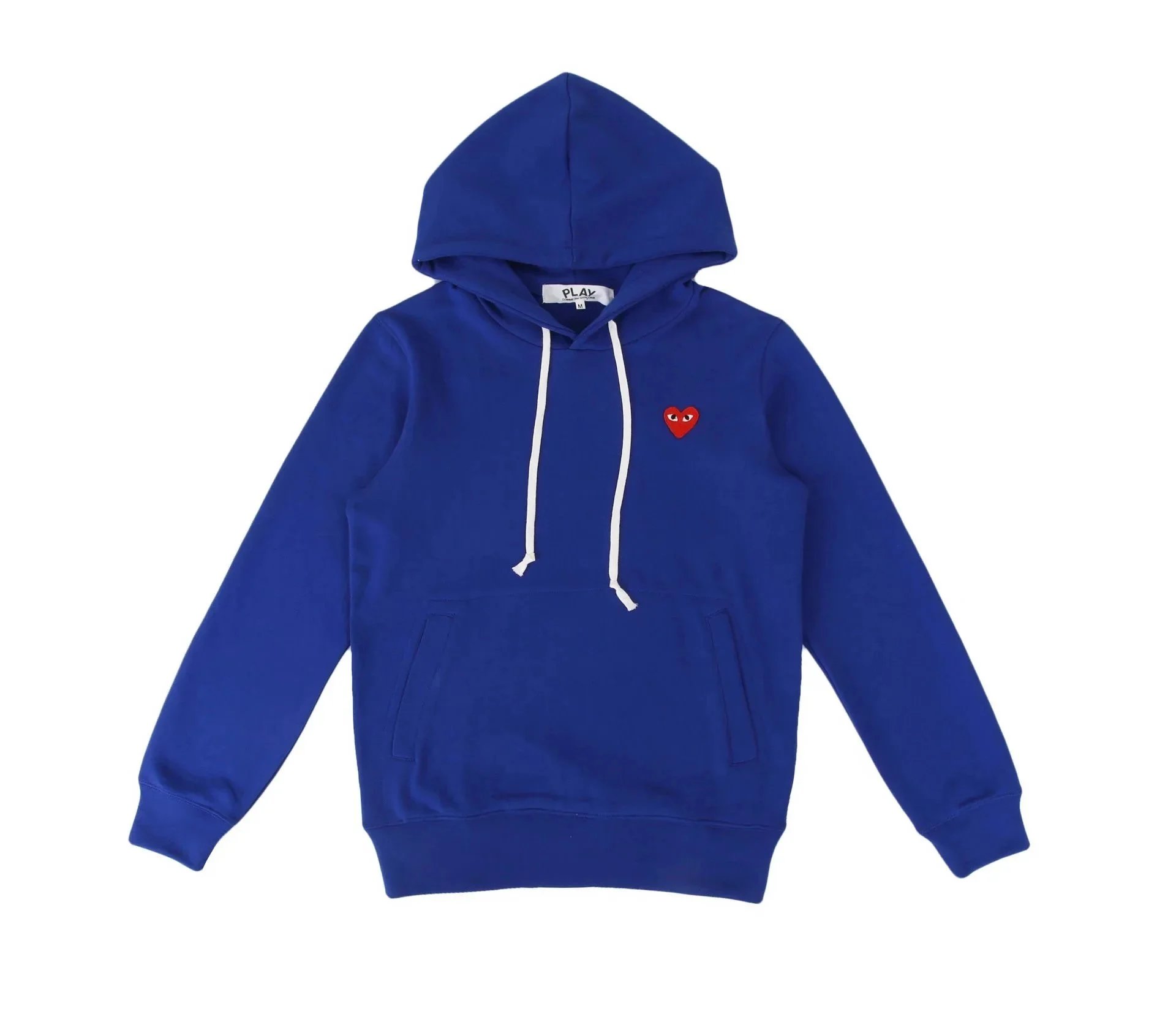 Front Small Red Heart Cardigan Blue