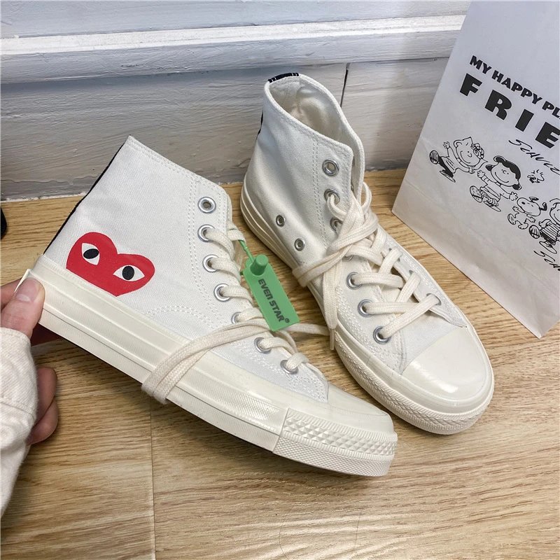 Comme des Garçons White High Top - Recommend sizing down