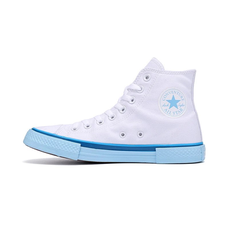 Cream Blue High Top - Recommend sizing down