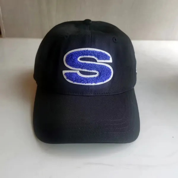 Stussy Burly Threads Logo Snapback Cap Blue Baseball Cap - 6