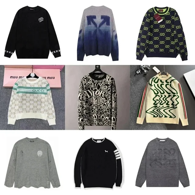 Givenchy Knitwear logo crewneck knit sweater product detail image 1