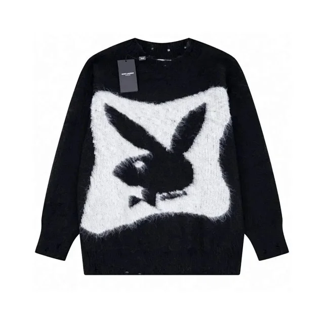 Givenchy Knitwear logo crewneck knit sweater product detail image 2
