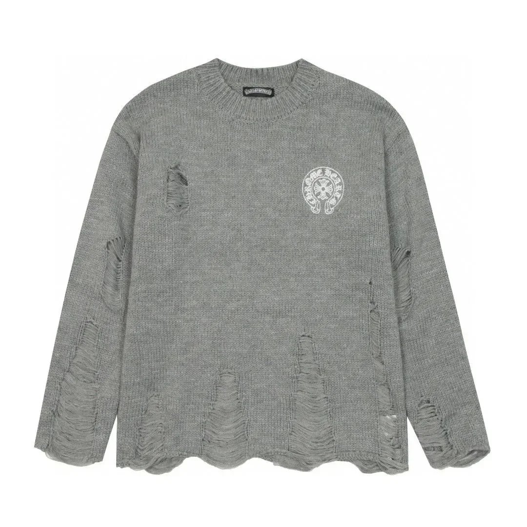 Thom Browne Dog Embroidery Ribbed Sweater Gray - 12