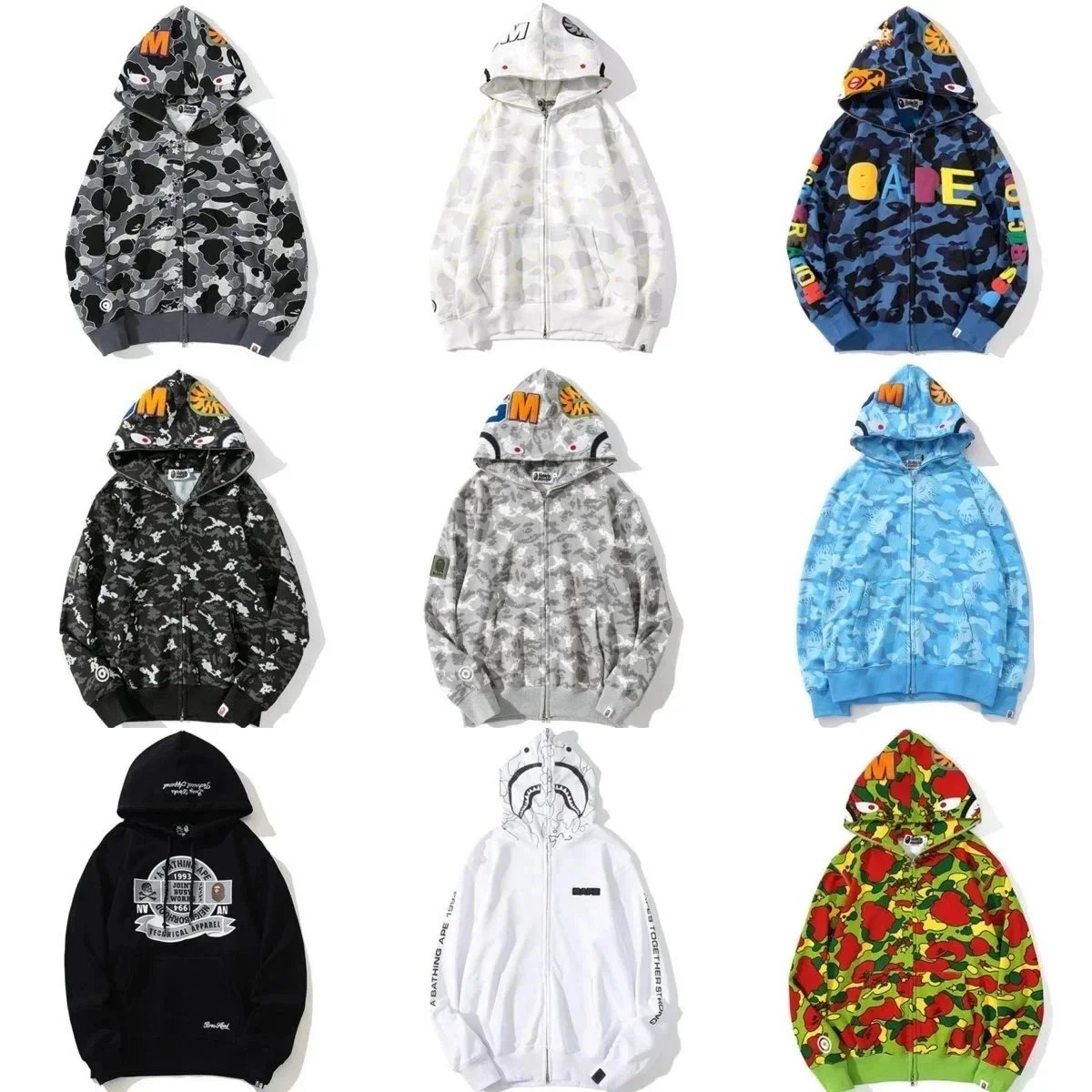 A Bathing Ape Shark Hoodie Black - 2