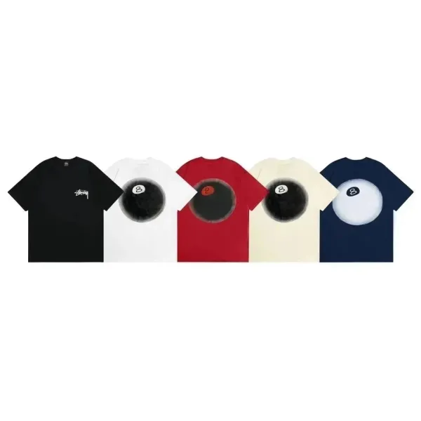 Design 8-Ball Graphic Print White T-Shirt - 9