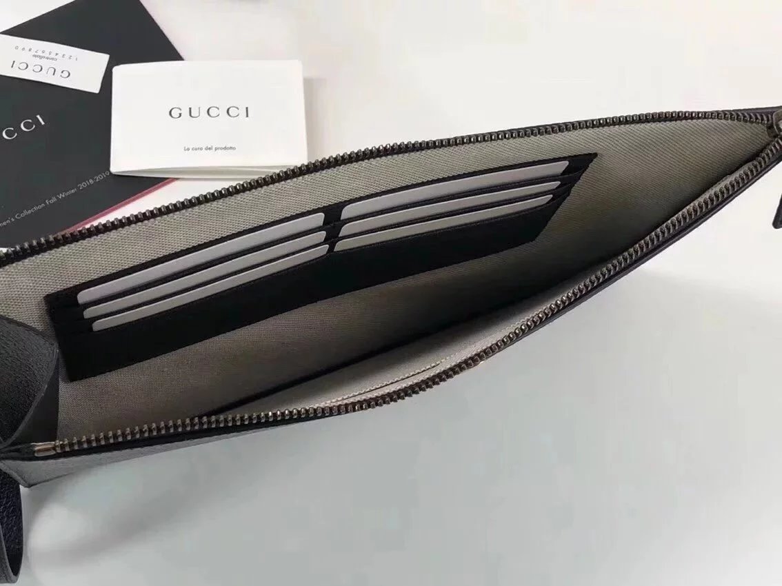 GUCCI古奇古驰手包男士手拿包手抓包信封包475317真皮复古休闲双G拉链手包包 10