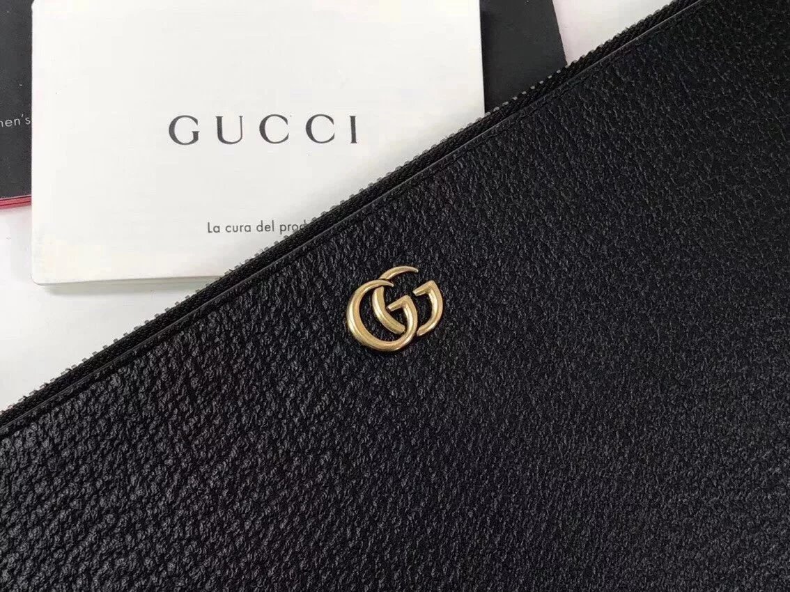 GUCCI古奇古驰手包男士手拿包手抓包信封包475317真皮复古休闲双G拉链手包包 8