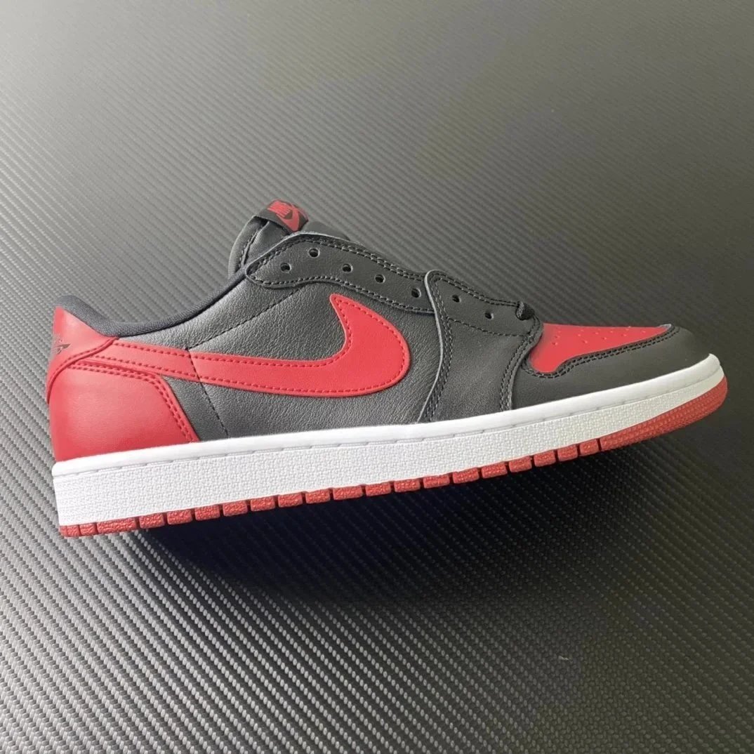 AJ1 low cut black and red prohibited wearing 705329-001