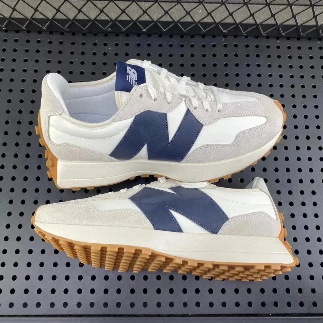 New Balance 327KB Cream Deep Blue Leather