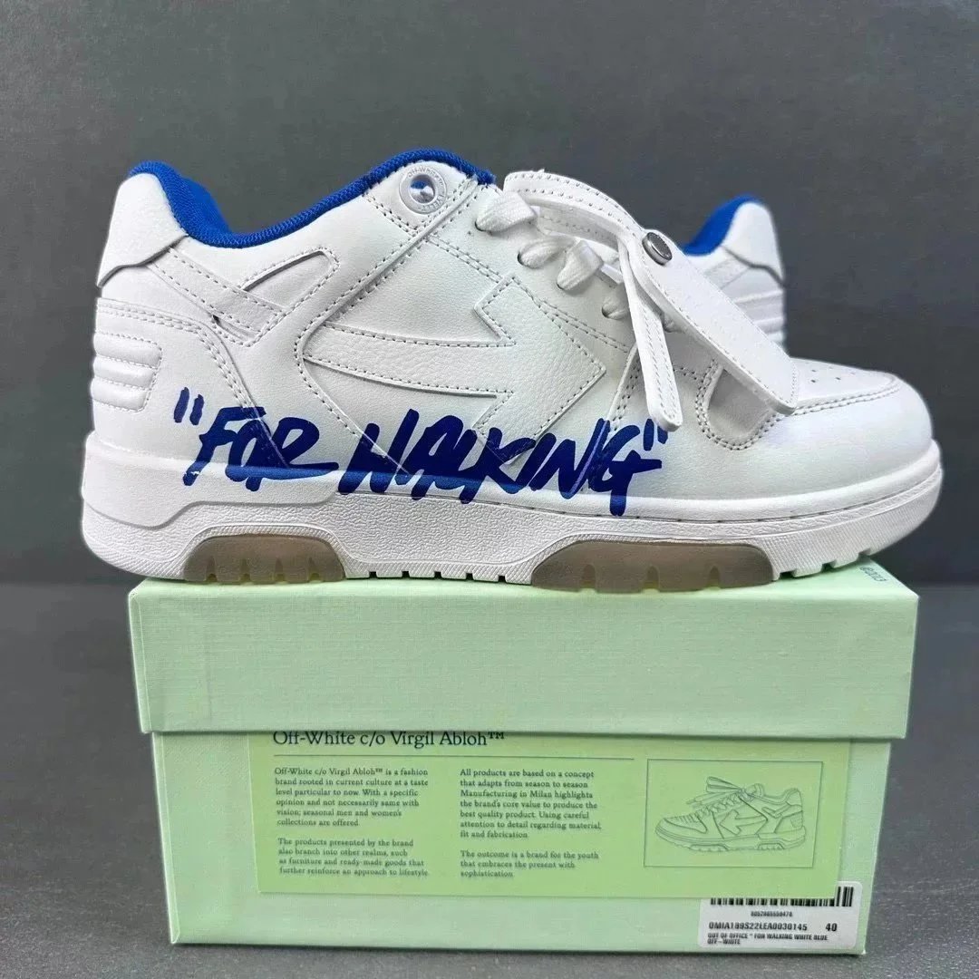 OW Arrow Shoes White Blue Graffiti 30145