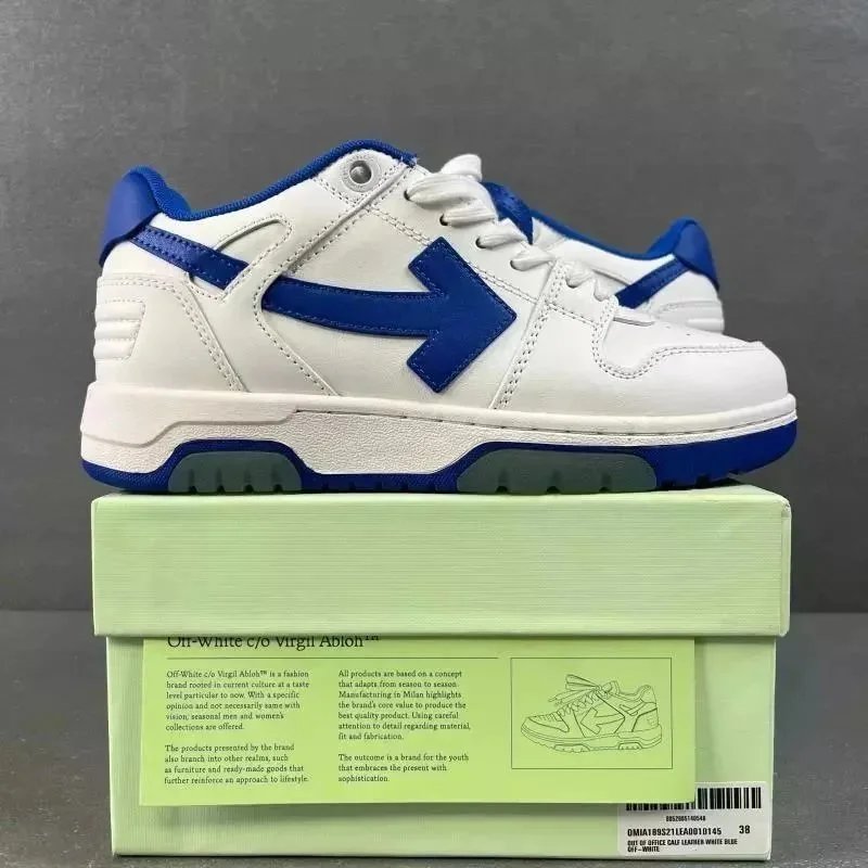 OW Arrow Shoes White Light Blue 10145