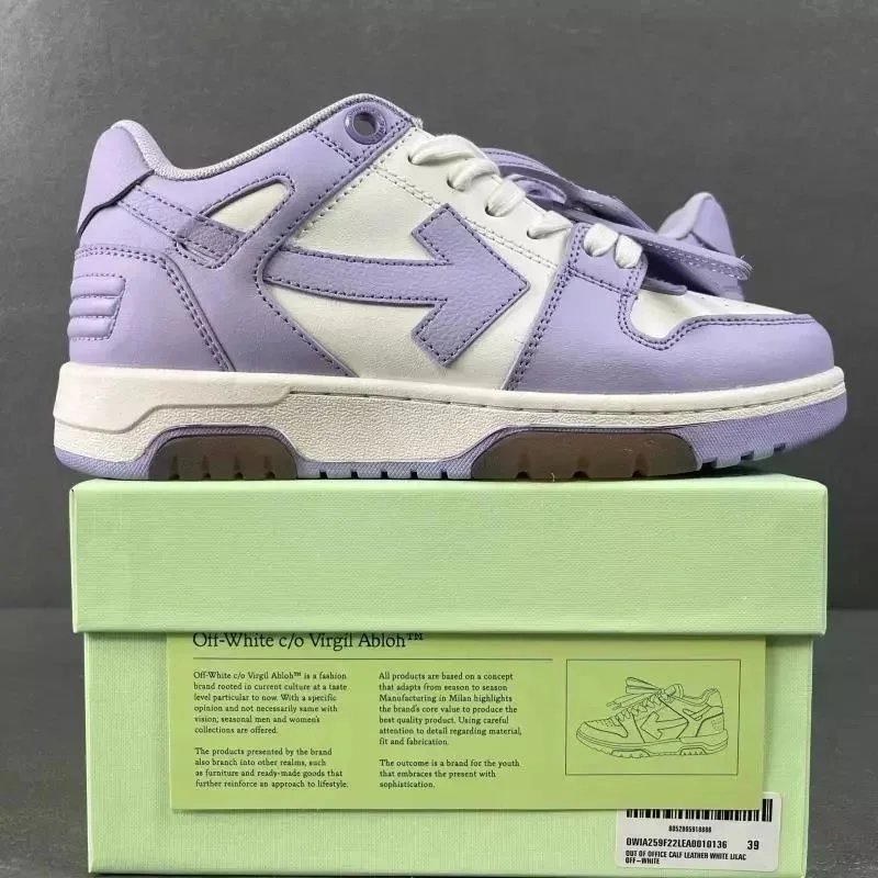 OW Arrow Shoes White Purple 10136