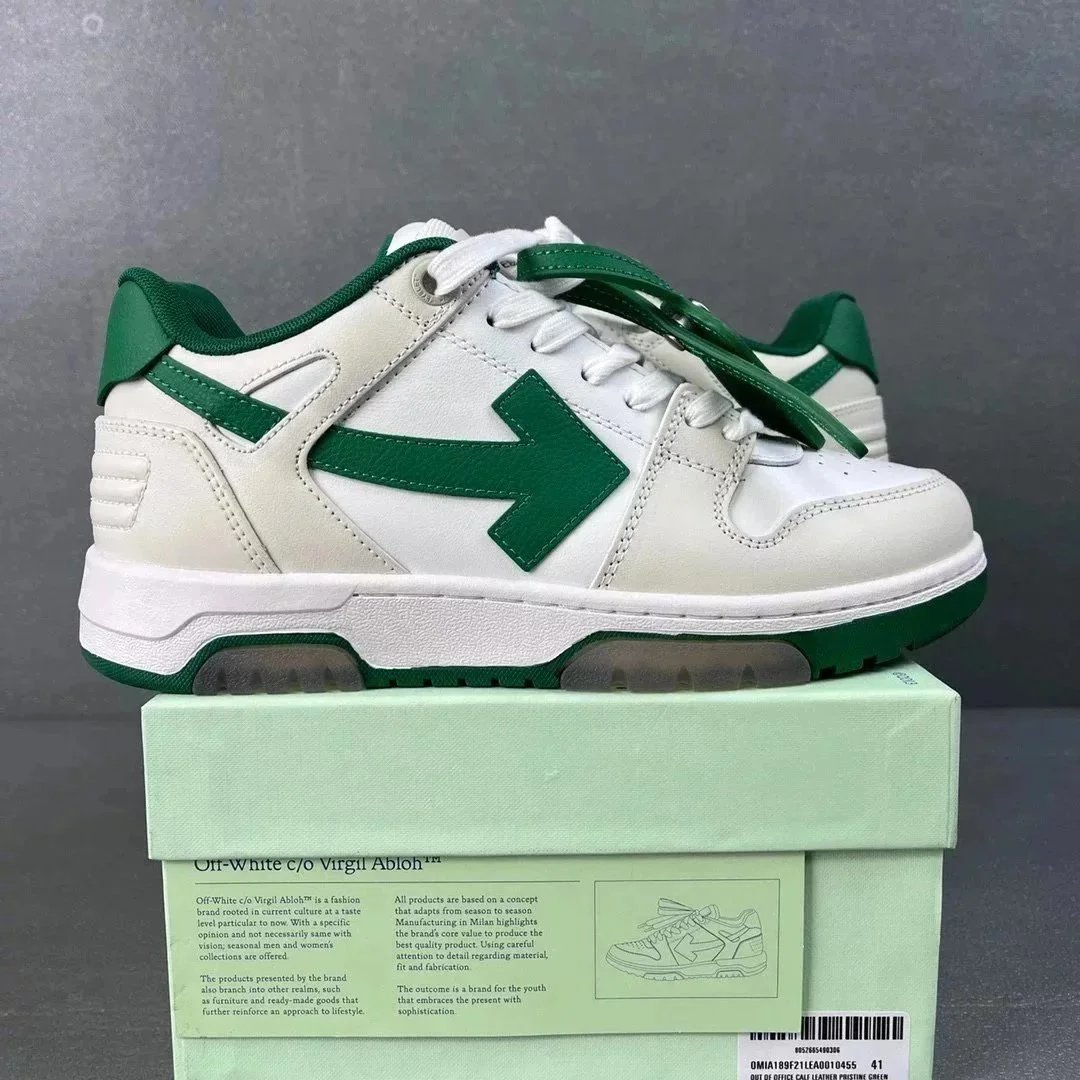 OW Arrow Shoes White Green 10455
