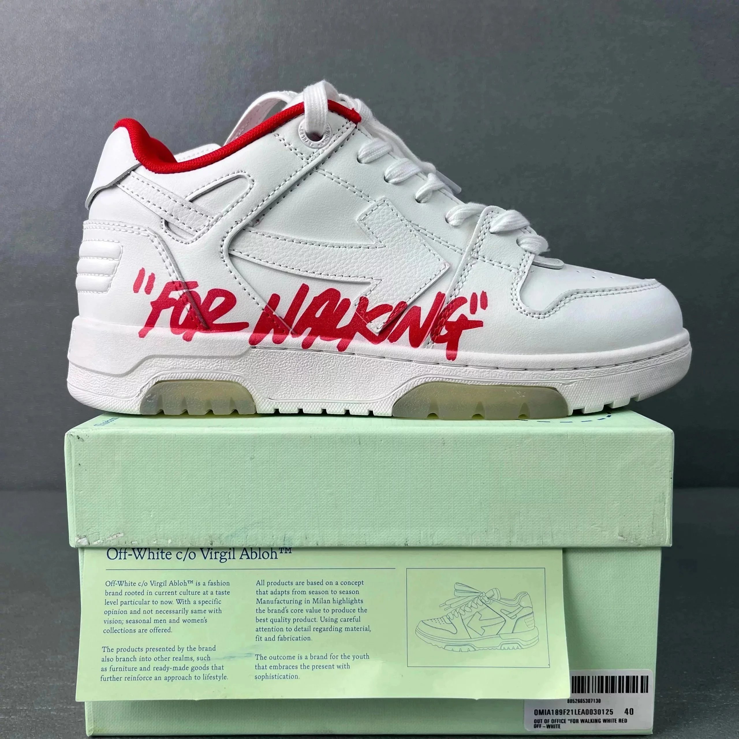 OW Arrow Shoes Off-White Red 30125