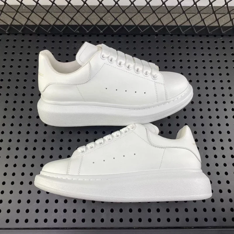 McQueen All White Gold Lettering
