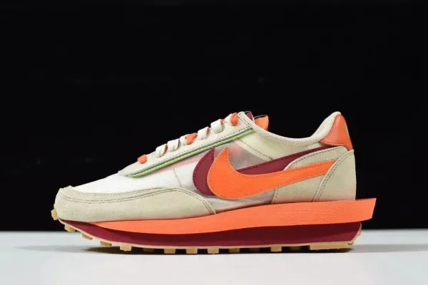 Nike x Sacai LDV Waffle Orange Multicolor Sneakers - 1