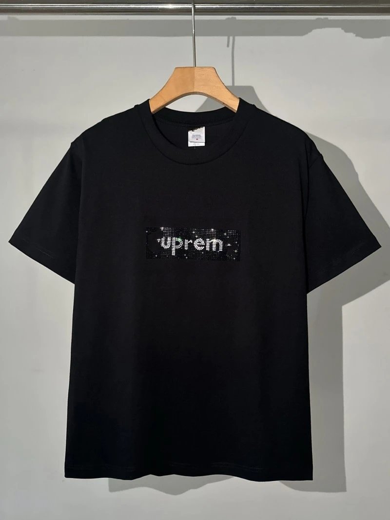Supreme Swarovski Box Logo T-shirt Black