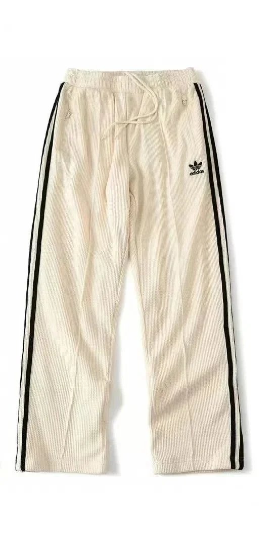 Adidas Jackets Three-Stripe Zip Track Jacket — Beige pants